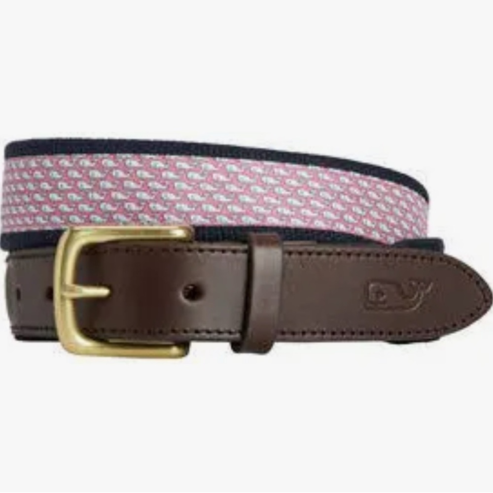 Men's Vinyars Vines Belt with micro whale Pattern